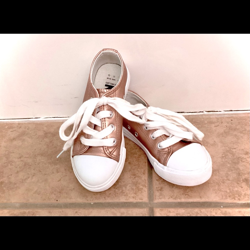 Rose Gold Kids Sneakers